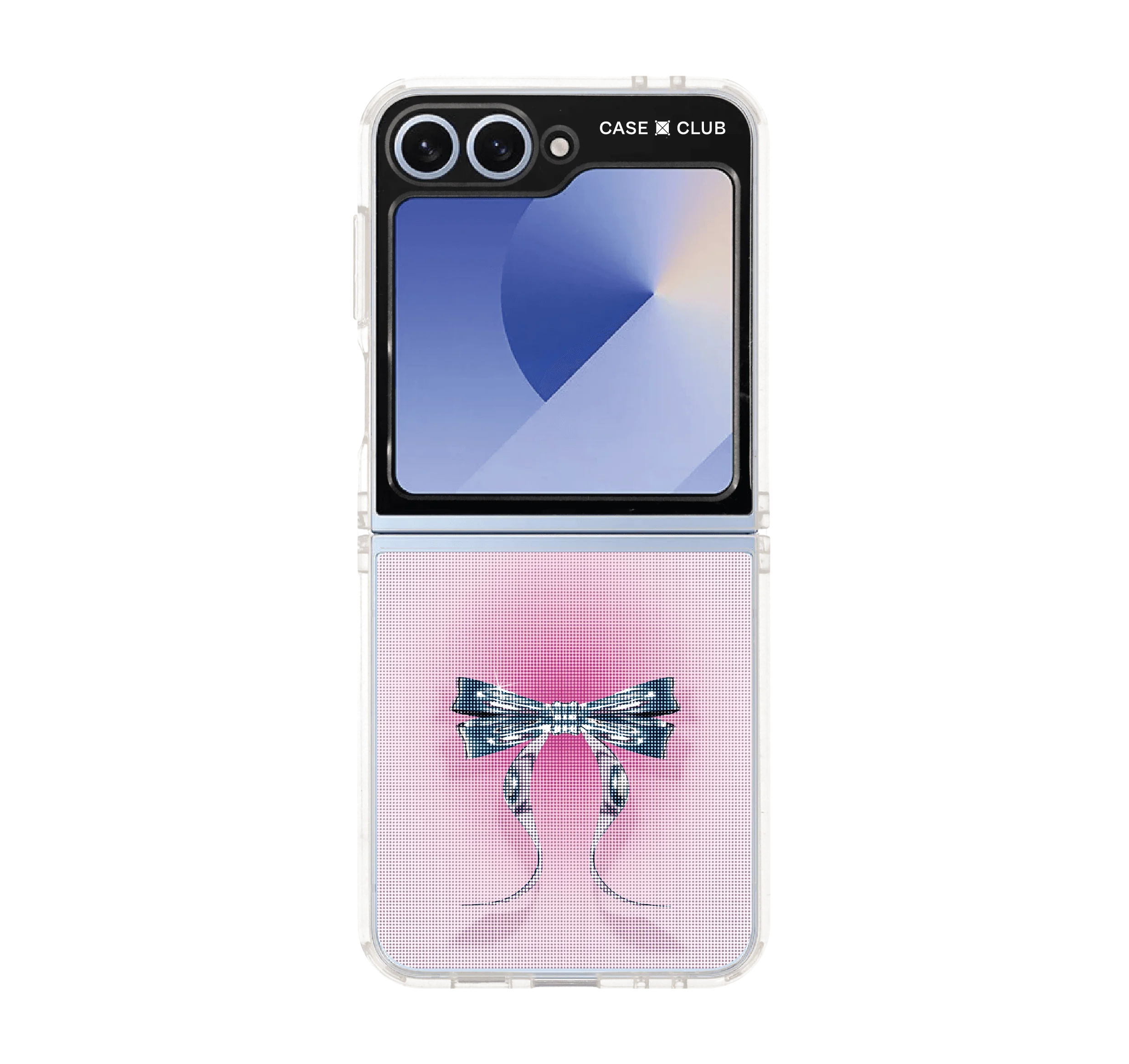 ริบบิ้นฮาล์ฟโทนสีฟ้าชมพู